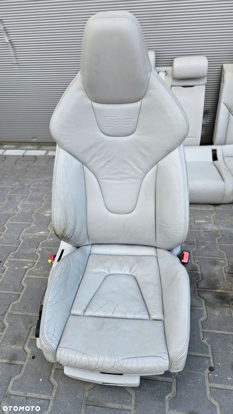 FOTEL FOTELE AUDI S6 C6 SEDAN SKÓRA KOMPLET WERSJA UK - 4