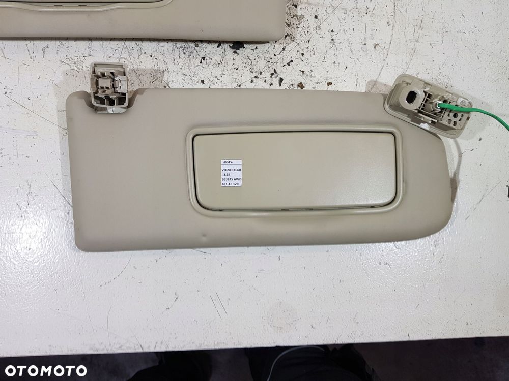 słoneczka osłona przeciwsłoneczna daszek pilot volvo xc60 i eu 12r komplet - 3