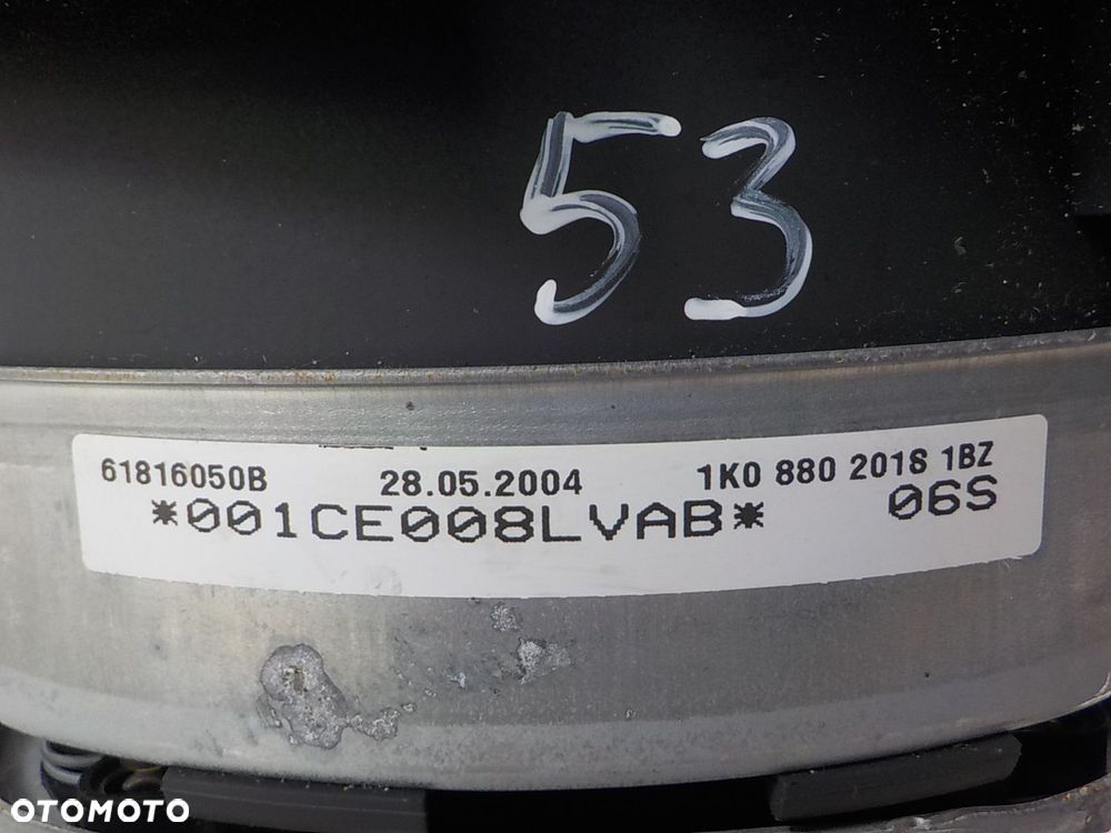 VOLKSWAGEN GOLF V 5 PODUSZKA KIEROWCY AIR BAG 1K0880201S - 8