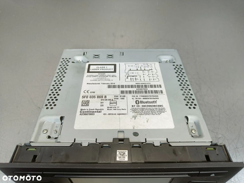Radio Seat Leon 3 III Wyświetlacz Radioodtwarzacz 5F0035869B - 5