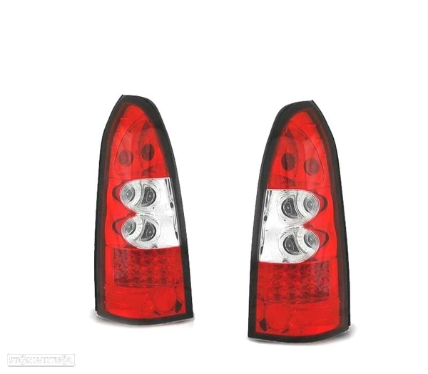 FAROLINS TRASEIROS LED PARA OPEL ASTRA G 97-04 VERMELHO BRANCO