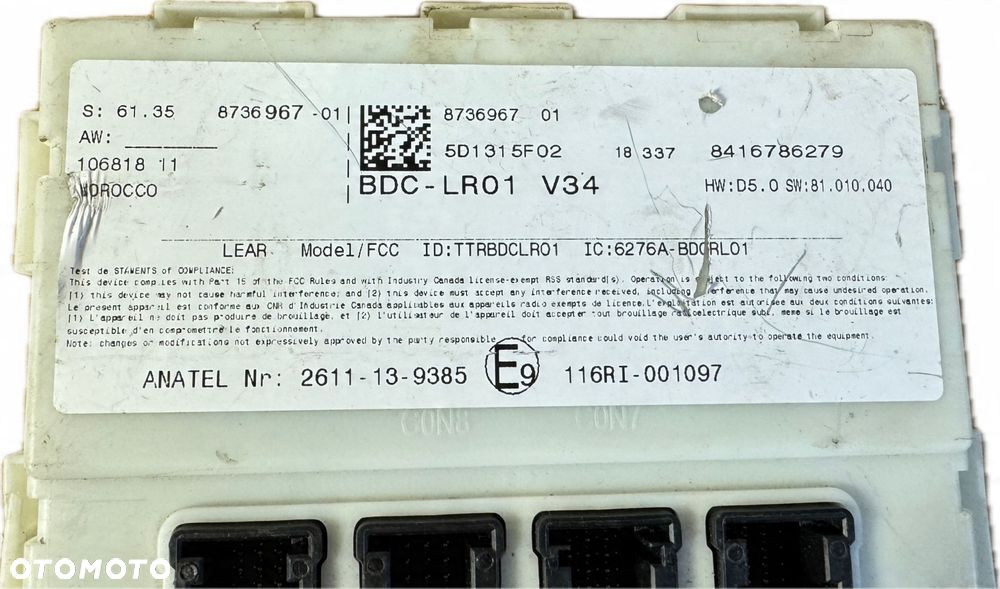 M83 MODUŁ BDC FEM STEROWNIK BMW X1 F48 8736967 - 4