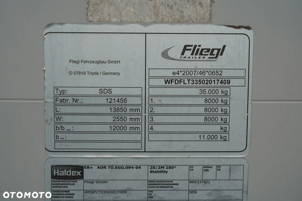 Fliegl / FIRANKA / MEGA / MULDA 7 M / DACH PODNOSZONY / OSIE BPW / - 29
