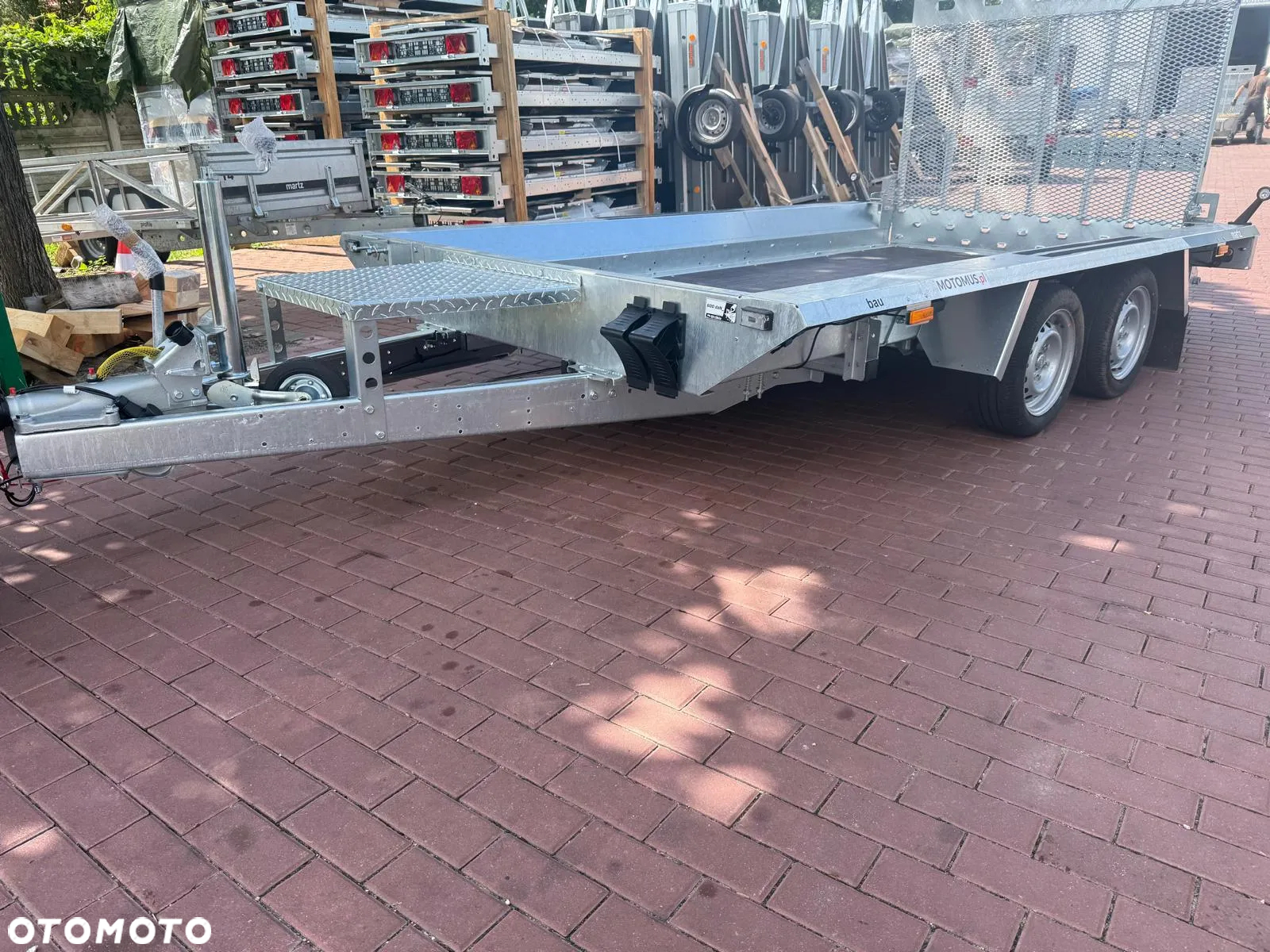 Martz Przyczepa do przewozu sprzętu budowlanego Martz Bau 3 350/2 350x160 3500kg 2 osie pod koparke koparka walec MOTOMUS od ręki - 2