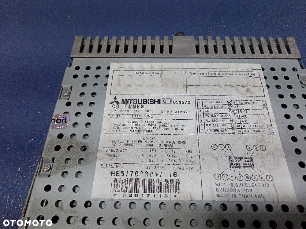 MITSUBISHI COLT VI Z30 RADIO CD FABRYCZNE OEM MZ313550 - 7