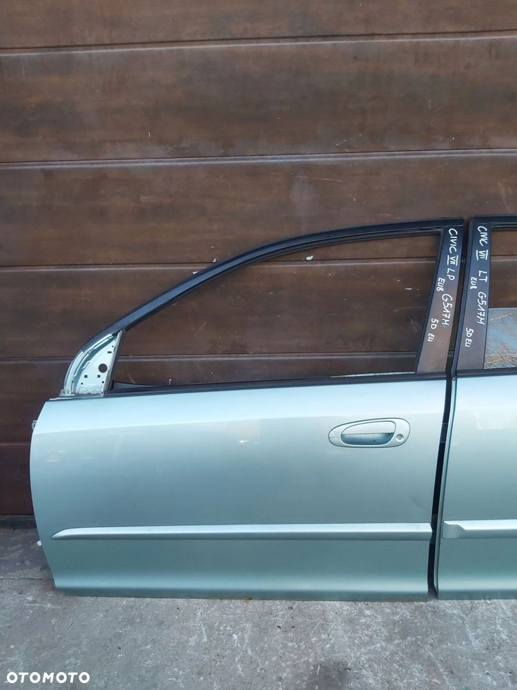 Honda Civic VII 5D drzwi lewy przód szyba zamek kompletne - 1