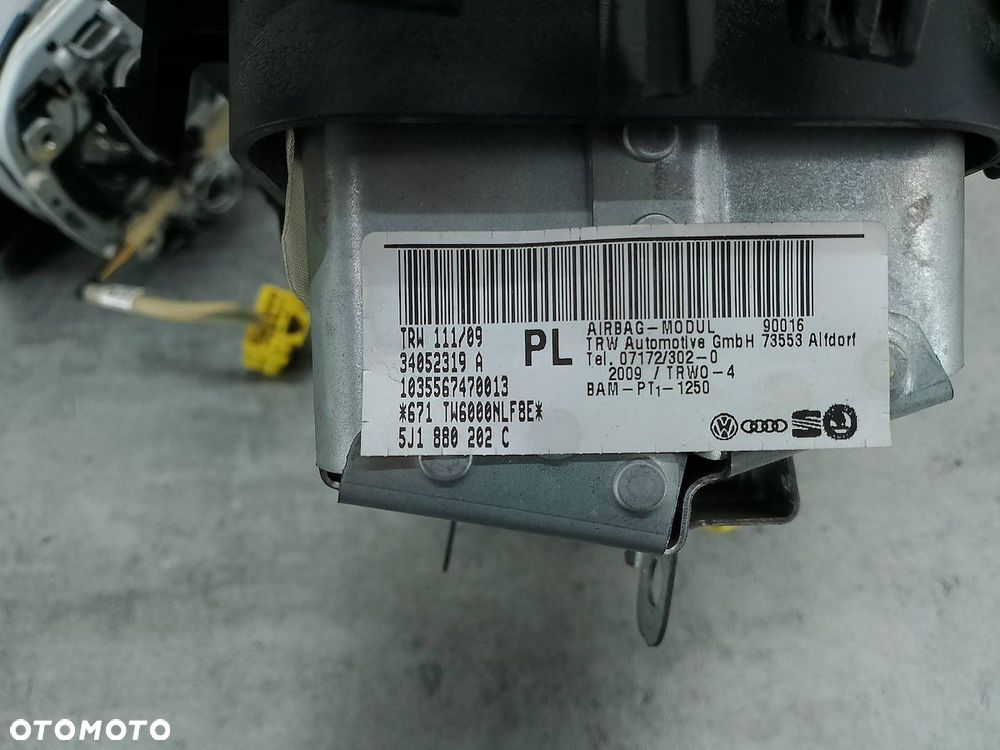 ZESTAW PODUSZEK AIRBAG SKODA FABIA II 5J0880201D  5J1880202C  1C0909605K - 9