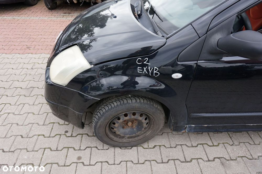 MASKA ZDERZAK BŁOTNIKI LAMPY C2 PH1 EXYB  CITROEN 2003-2005 CZARNY PRZÓD KOMPLETNY - 20