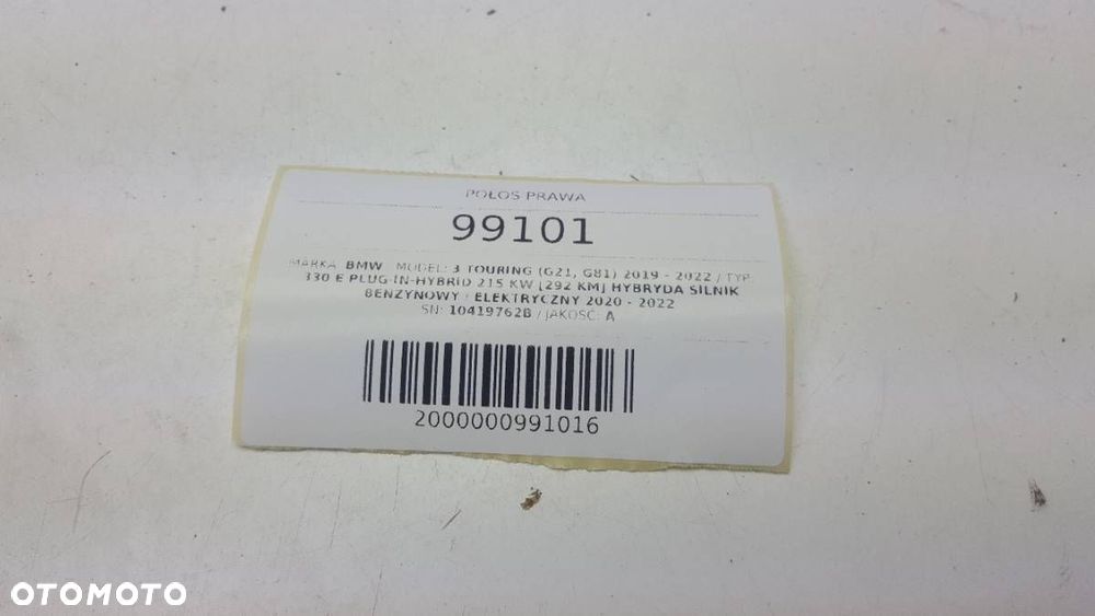 PÓŁOŚ PRAWA TYŁ 9423550-02 BMW G21 330E 2021r - 3