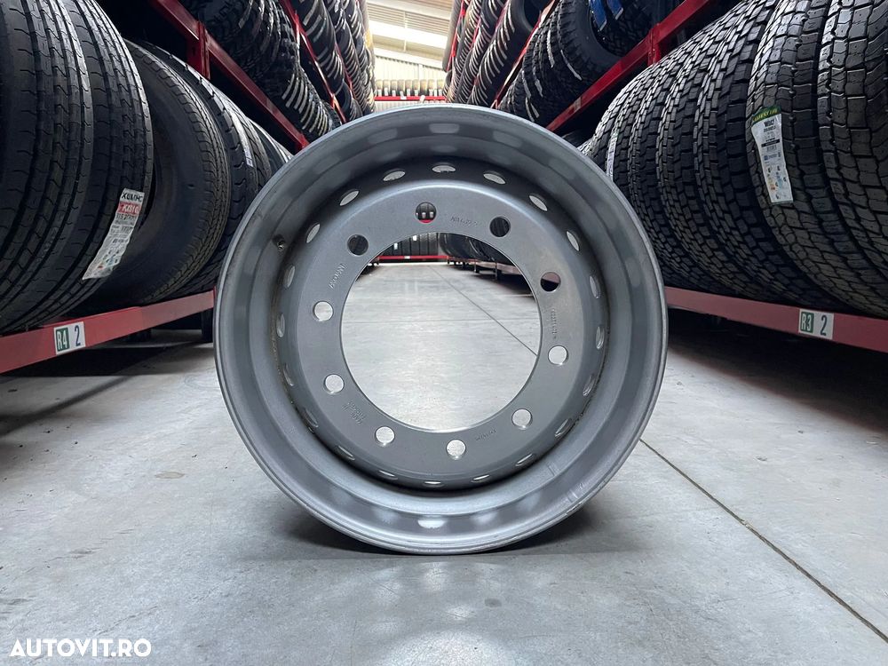 Janta NOUA  Otel 14.00X22.5 Akojant 10 prezoane, 105 mm intre prezoane, fiu 280 mm, flansa laterala Valva exterioara Toate Pozitiile - 2