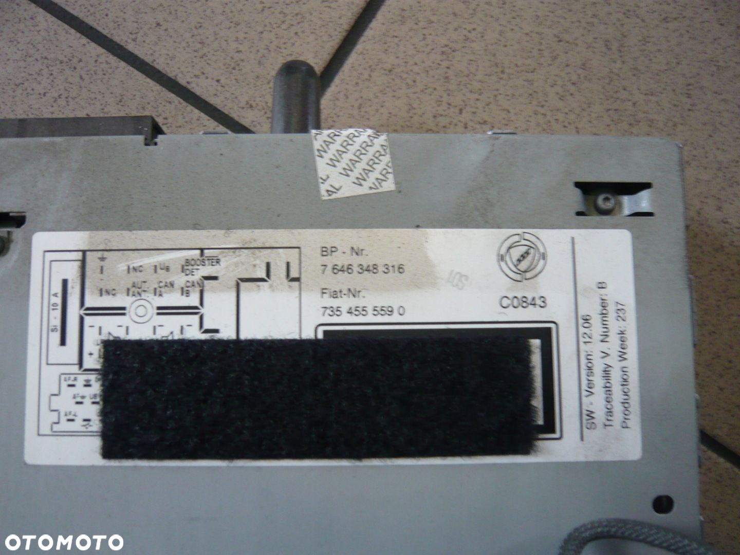 RADIO CD 7646348316 Fiat - 2