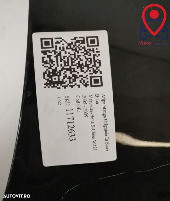 Aripa Stanga Originala In Stare Buna Mercedes-Benz  S-Class  W221 [200 - 7