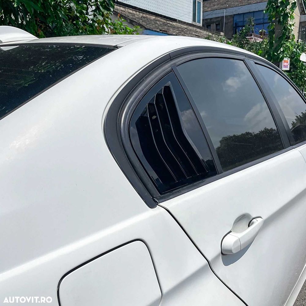 Ornamente Extensii Parasolar Geam Spate Louver BMW Seria 3 E90, Negru - 2