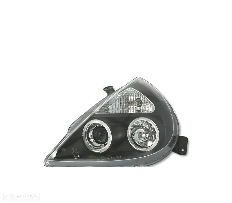 FARÓIS FRONTAIS ANGEL EYES PARA FORD KA. FUNDO PRETO - 1