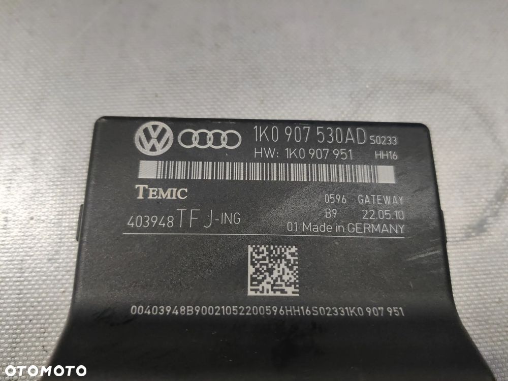 Moduł Gateway Skoda Octavia 2 Seat Leon Audi A3 VW Golf Sterownik 1K0907530AD - 3