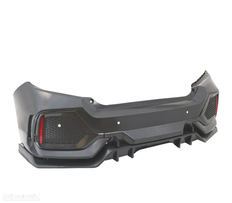 PÁRA-CHOQUES TRASEIRO HONDA CIVIC 16- LOOK TYPE R - 3
