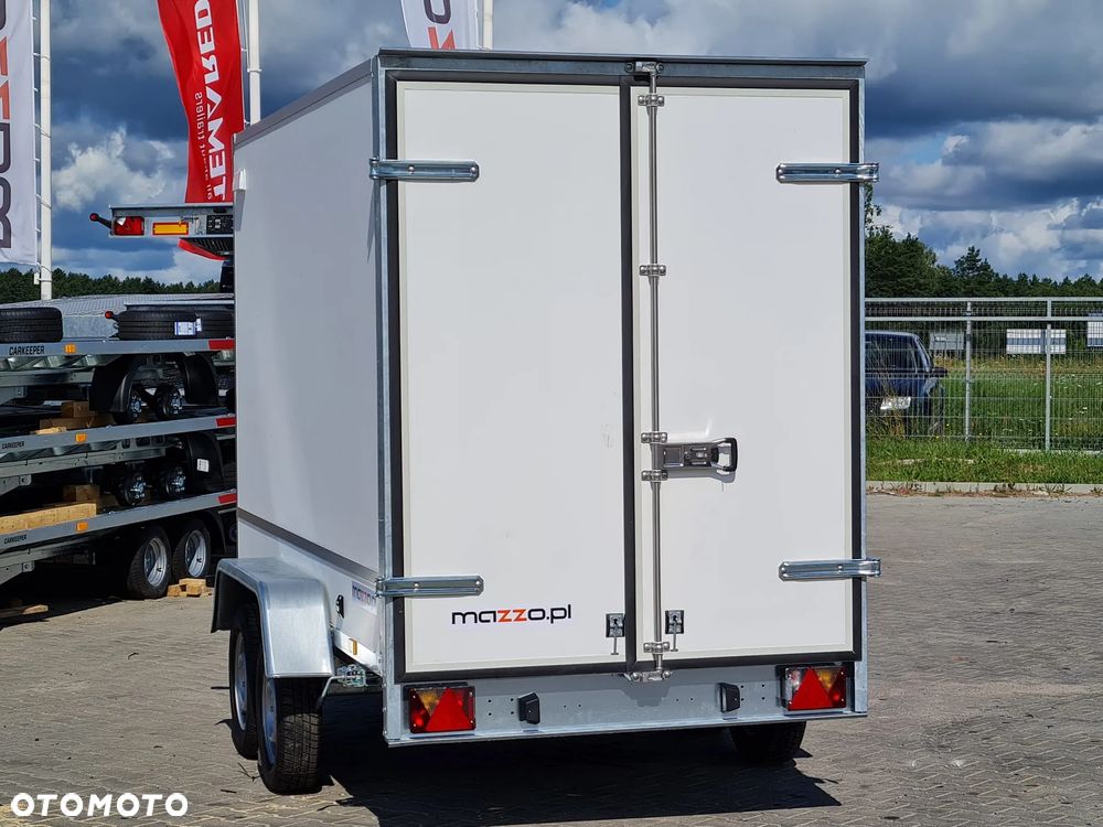 MAZZO DOSTAWA! Przyczepa furgon kontener wym. 300x150x180 dwuosiowa, niehamowana na kat.B, AMORTYZATORY, PODPORY, box - 7