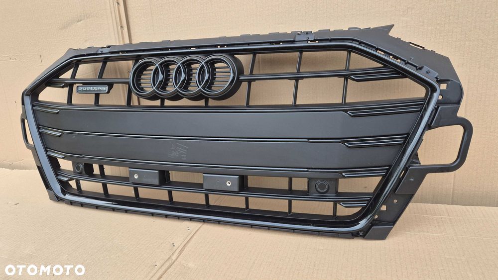 Atrapa chłodnicy GRILL Audi A4 B9 8W LIFT 19- QUATTRO + PDC OE BLACK ! - 5