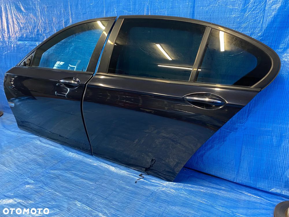 BMW 7 F01 DRZWI LEWE LEWY PRZÓD PRZEDNIE TYŁ TYLNE 416/9 CARBONSCHWARZ KOMPLETNE LAKIER ORYGINAŁ - 5