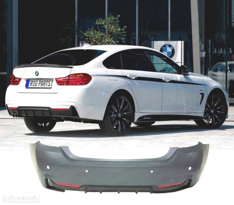 PARA-CHOQUES TRASEIRO BMW F36 LOOK M PERFORMANCE PDC - 1