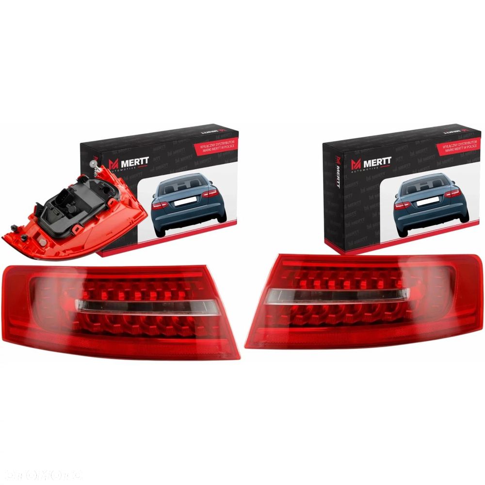ZESTAW Lampa PRAWA+lewa LED Audi A6 C6 08-011 sedan w błotnik tylna - 1