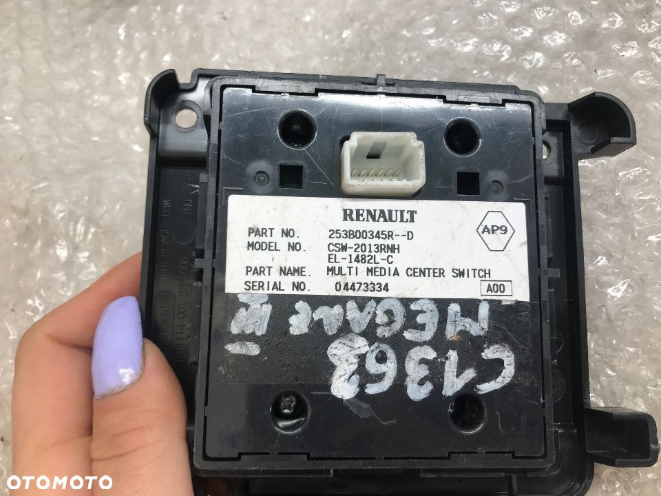 Przełącznik radia Mergane III 253B00345R - 2