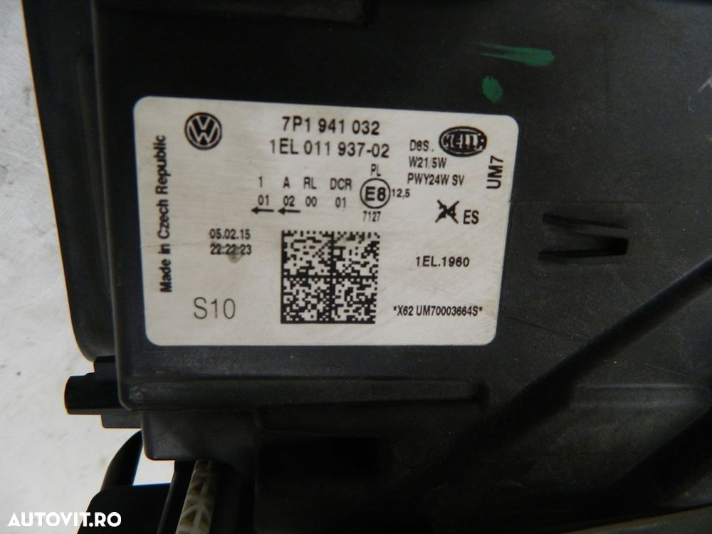 Far dreapta VW Touareg 7P facelift Xenon, 2015, 2016, 2017, 2018, cod origine 7P1941032. - 6