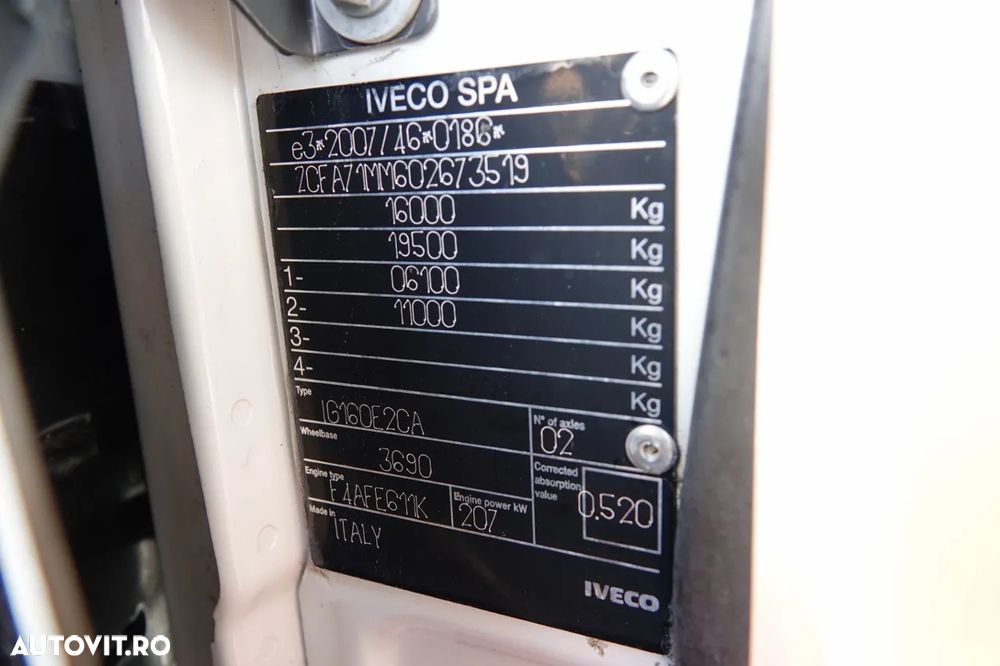 Iveco EUROCARGO 16. 280 / BASCULANTE / HIDROBOARD / BORDMATIC / EURO 6 / CAPACITATE DE INCARCARE: 8300 KG - 34
