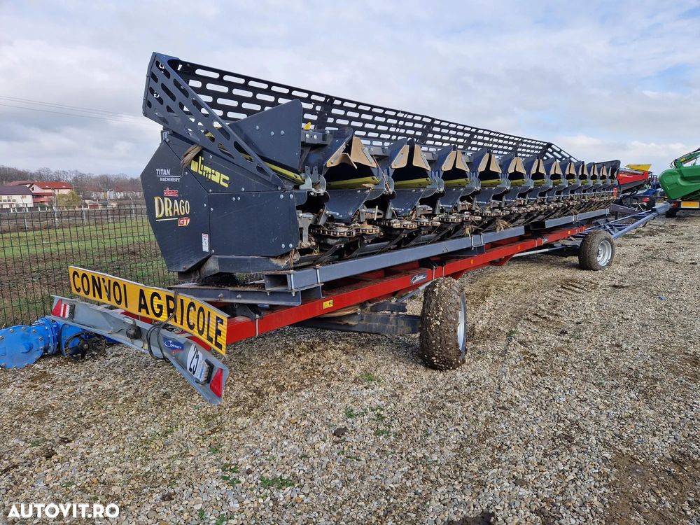 Olimac DRAGO GT 12 RANDURI HEADER PORUMB CU CARUCIOR TRANSPORT COCHET 4WD 9.15M - 1