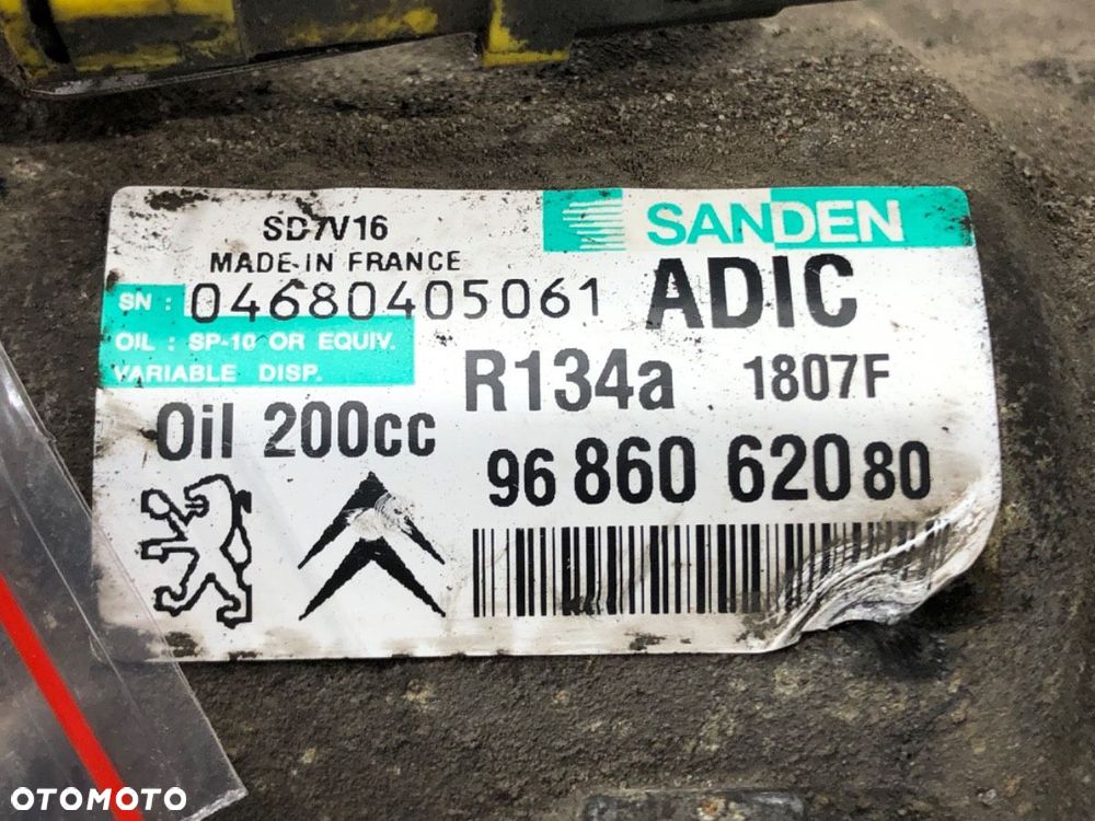 SPRĘŻARKA KLIMATYZACJI  CITROEN JUMPY (VF7) 2007 - 2016 2.0 HDi 140 100 kW [136 KM] olej napędowy - 3