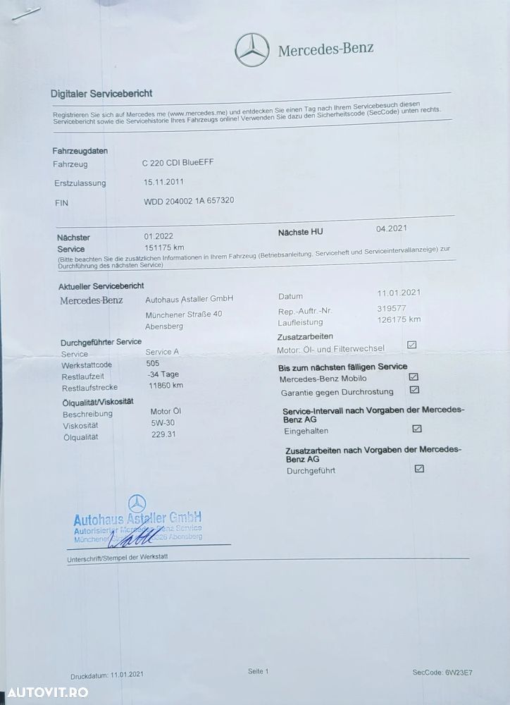 Mercedes-Benz C 220 CDI Avantgarde Edition - 28