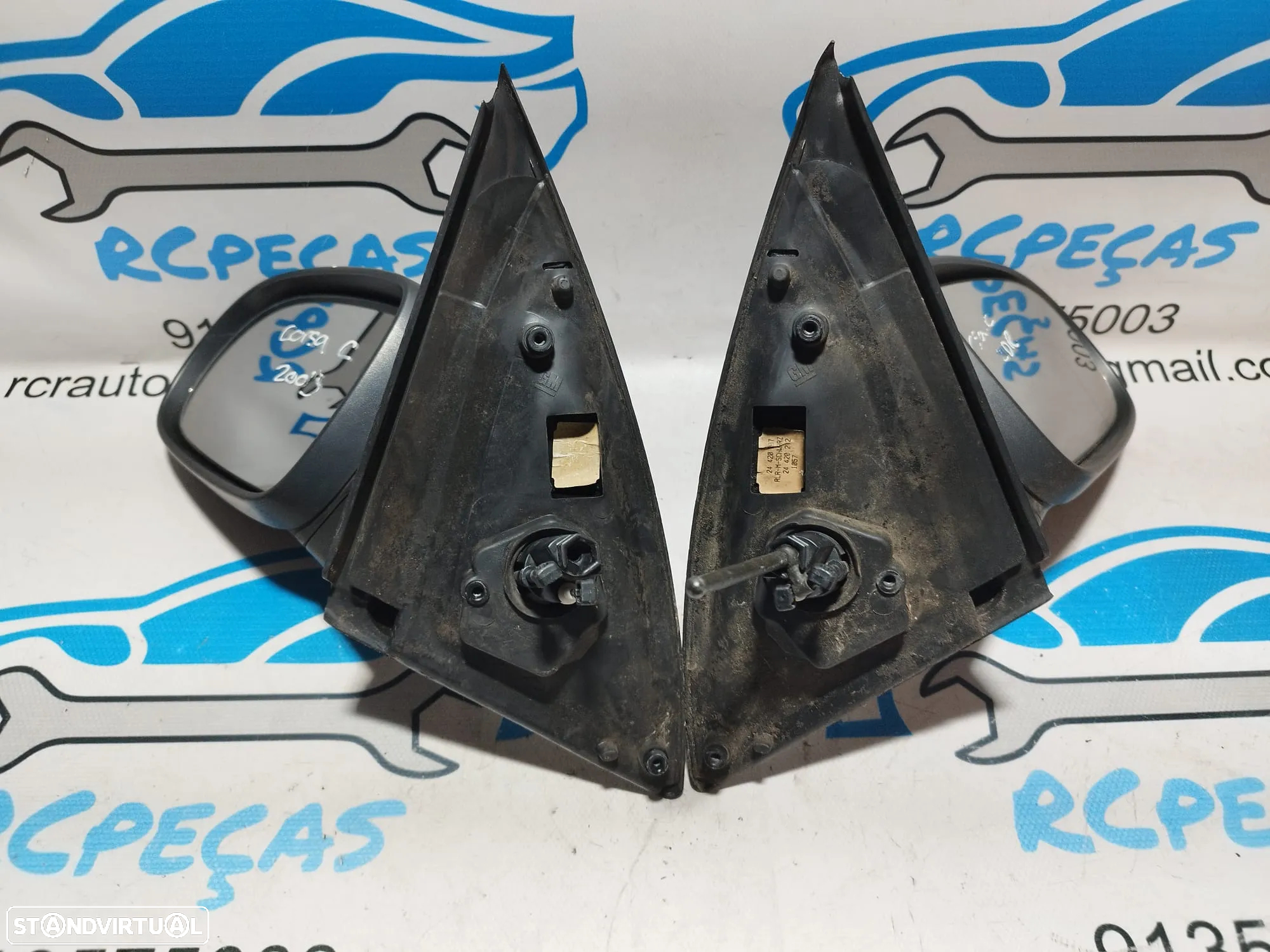 .ESPELHO RETROVISOR ESQUERDO DIREITO OPEL COMBO C 24420988 24420982 CORSA C MANUAL ESPELHOS RETROVISORES - 4