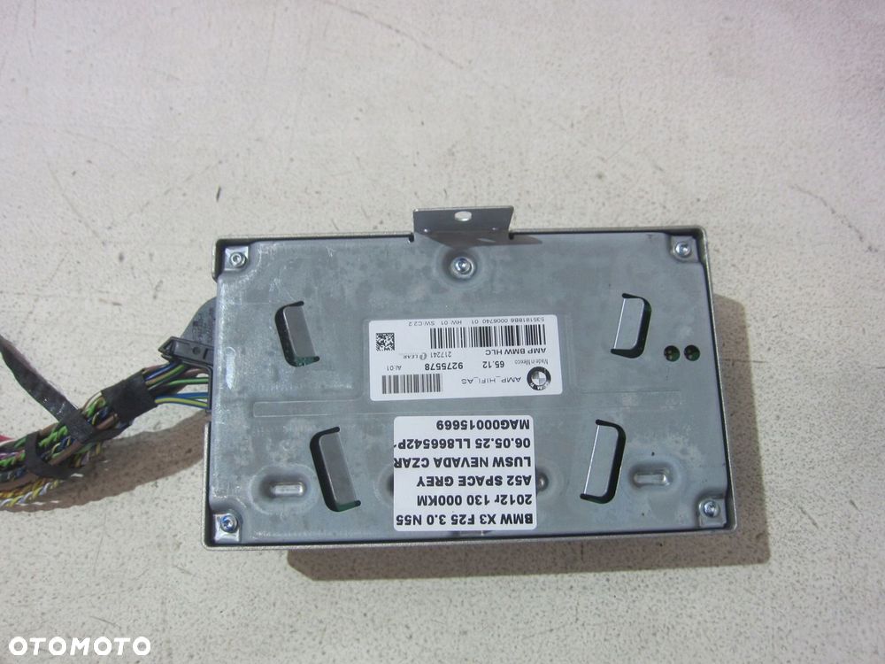 BMW X3 F25 MODUŁ WZMACNIACZ AUDIO HIFI 9275578 2622680 WIĄZKA 65129275578 - 5