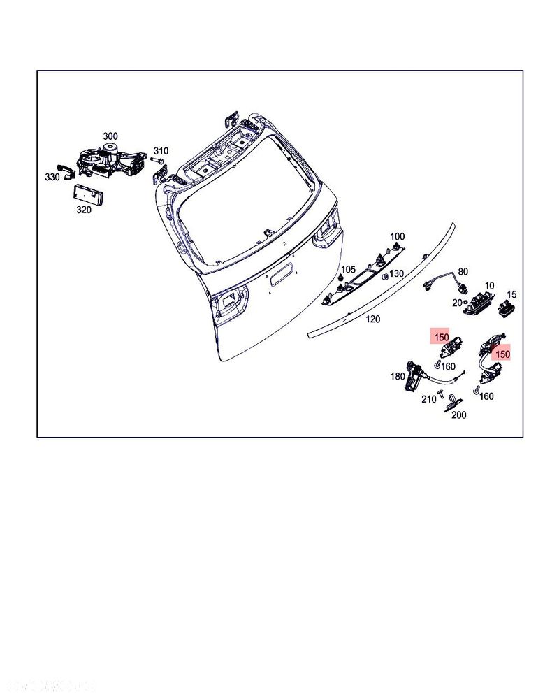 MERCEDES E W213 KOMBI ZAMEK DOCIĄG KLAPY BAGAŻNIKA KLAPA / ORYGINAŁ - 2