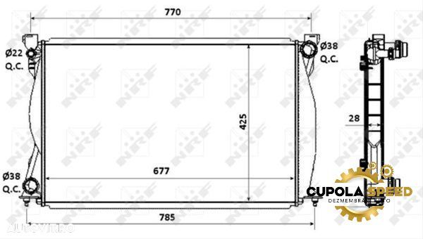Radiator apa transmisie manuala 4F0121251N NRF - Produs Nou  2.7 3.0 - 2