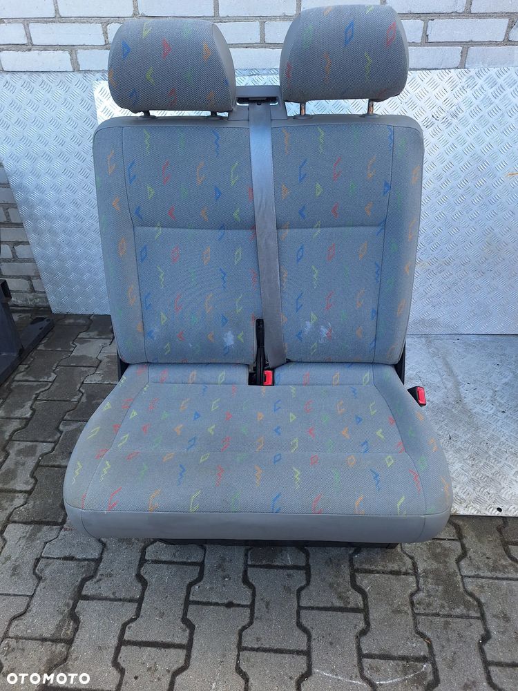 FOTEL KANAPA  DWÓJKA PASAŻERA  VW TRANSPORTER T5 LIFT T6 - 1