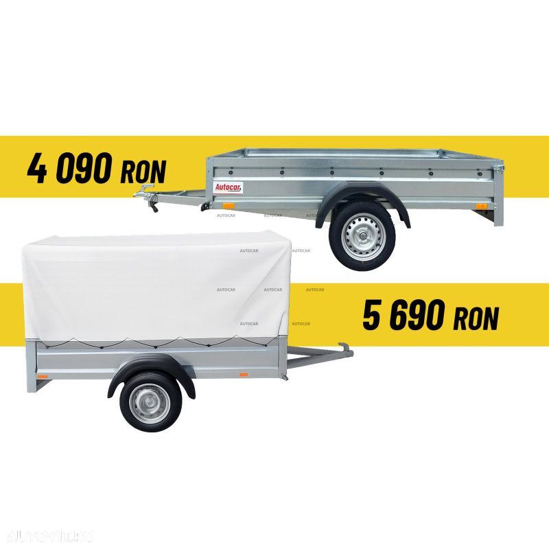 Autocar Remorci noi 750 kg – 250x125 cm A255 / A255 H140 - 1