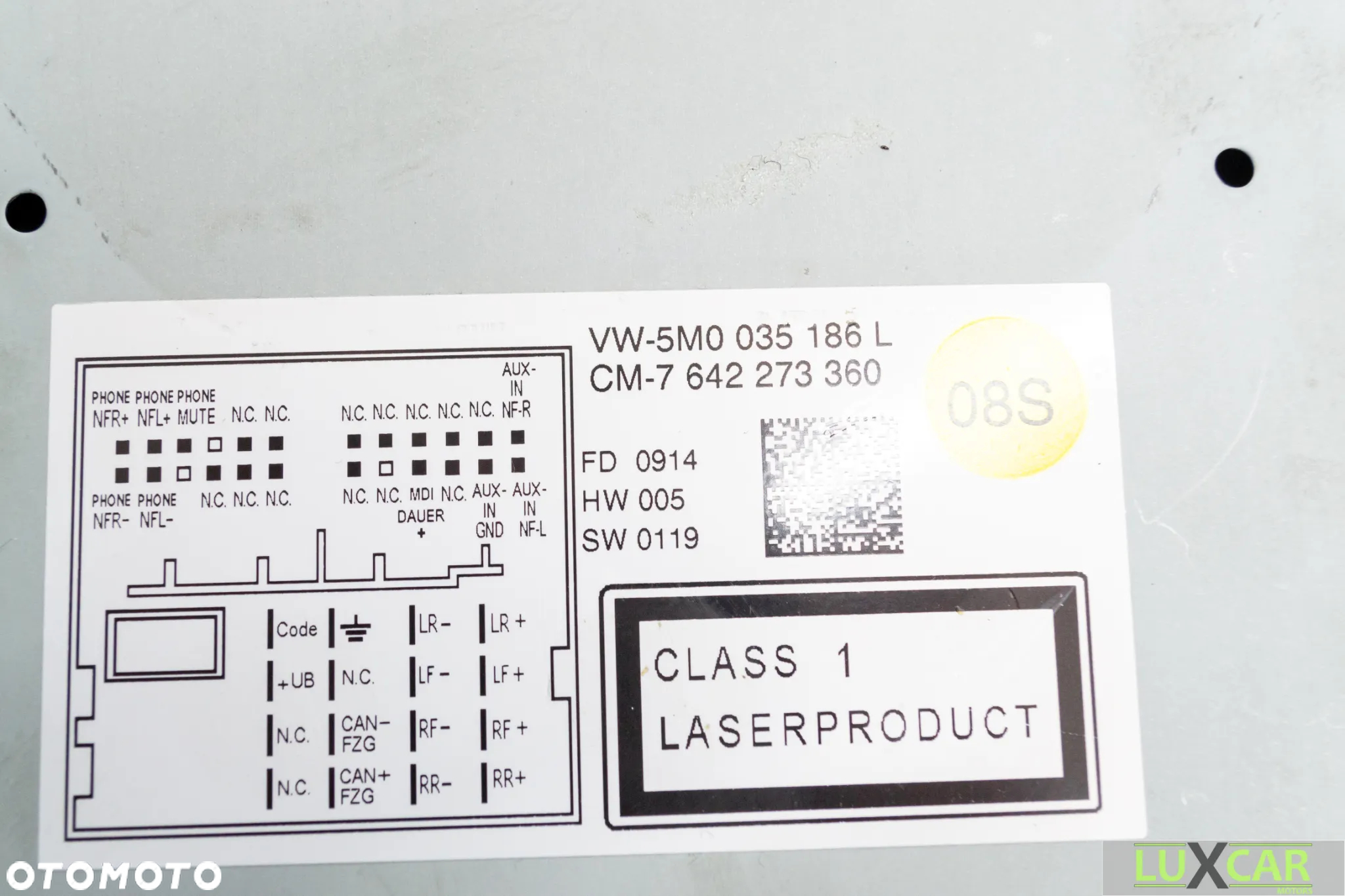 VW POLO V 5 6R RADIO ODTWARZACZ CD MP3 5M0035186L GORLICE - 4