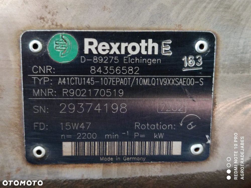 Przekładnia hydrostatyczna Pompa Rexroth R902170519 New Holland T7.210 - 10