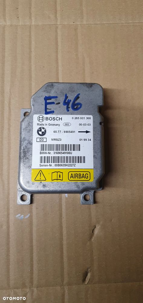 Moduł Sensor Airbag Poduszek BMW 3 E46 6905491 - 1