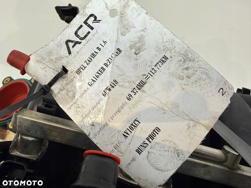 SILNIK Opel Astra IV J III H Zafira B 1.6 16V 115KM Z16XER A16XER 113 773km - 11