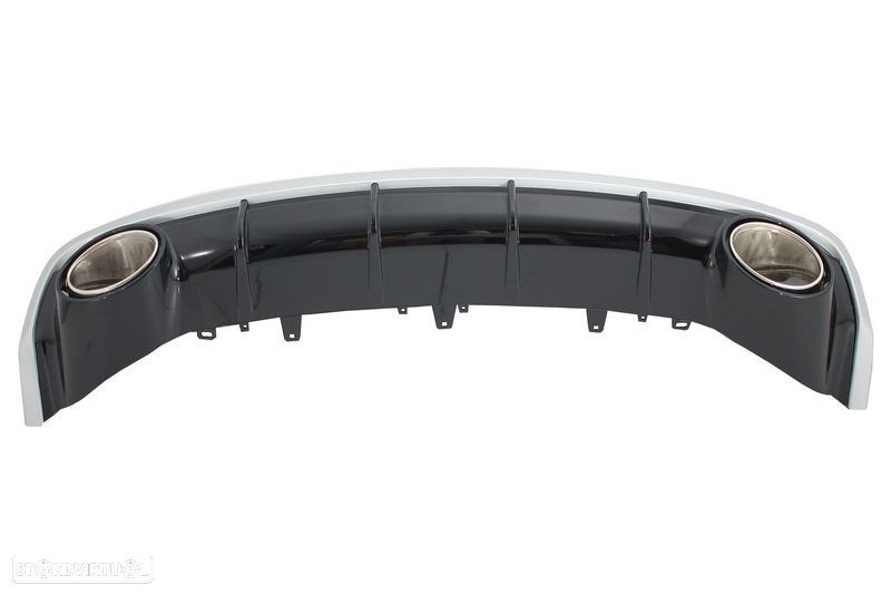 Difusor com Ponteiras Audi A6 4G C7 (2015 a 2018) Look RS6 - 2