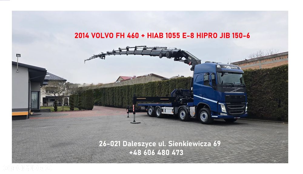 Volvo FH 460 8x2 HIAB 1055 E8 + JIB 150-6+1