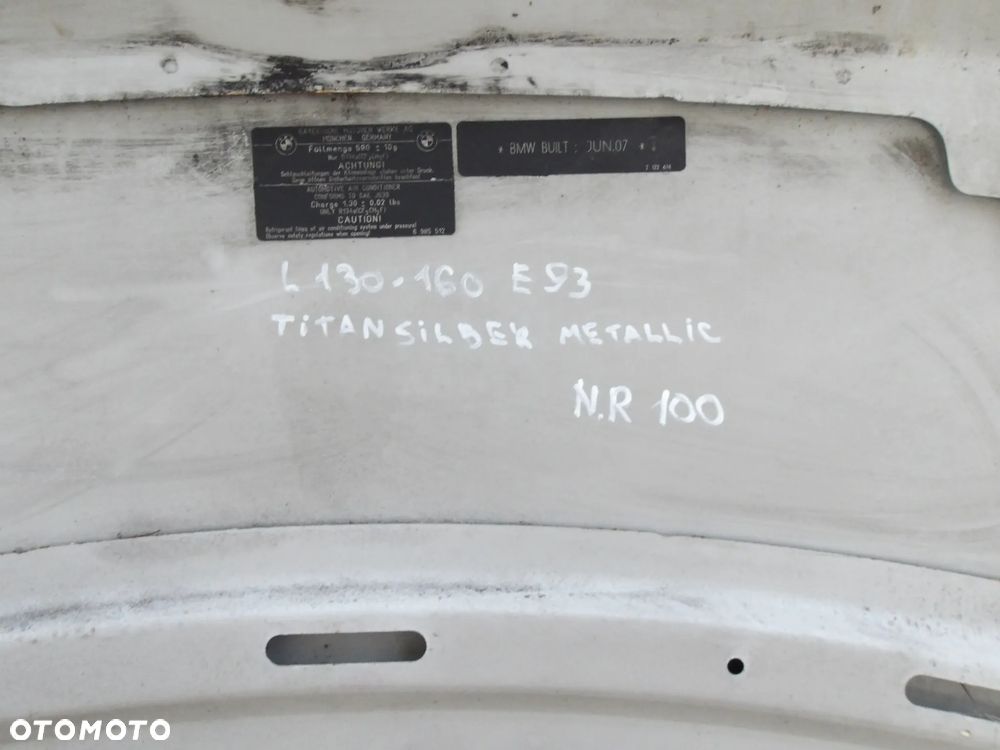 MASKA POKRYWA SILNIKA BMW E92 E93 TITANSILBER PIERWSZY LAKIER F-VAT - 11