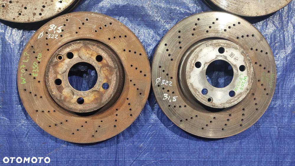 TARCZE HAMULCOWE PRZÓD KOMPLET 322MM GRUBOSĆ 31.5MM MERCEDES W204 W207 W212