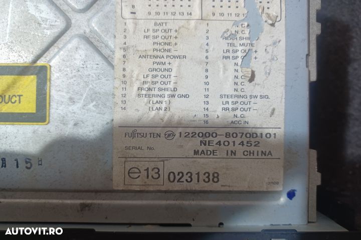 Radio cd 122000-8070D101 Chevrolet Aveo T200 [2003 - 2008] Sedan 1.4 - 4