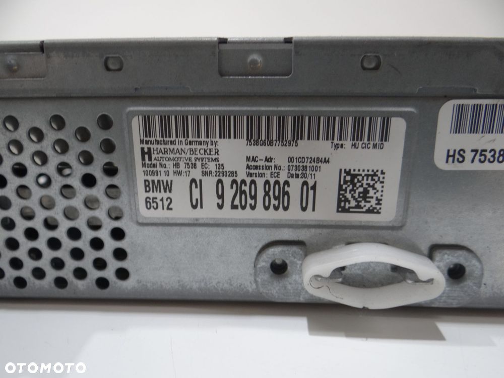 RADIO CZYTNIK NAWIGACJI BMW X3 F25 OE 9269896 - 4