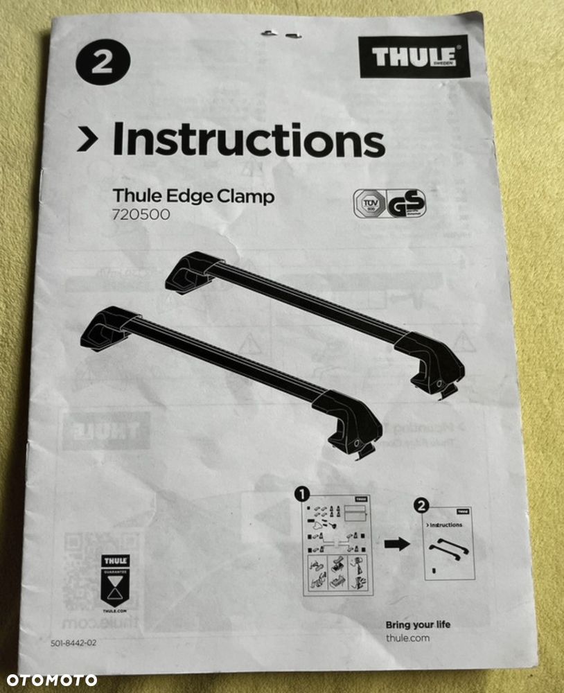 Bagażnik dachowy/samochodowy belki Thule Edge Clamp 720500 jak nowy Corsa - 3