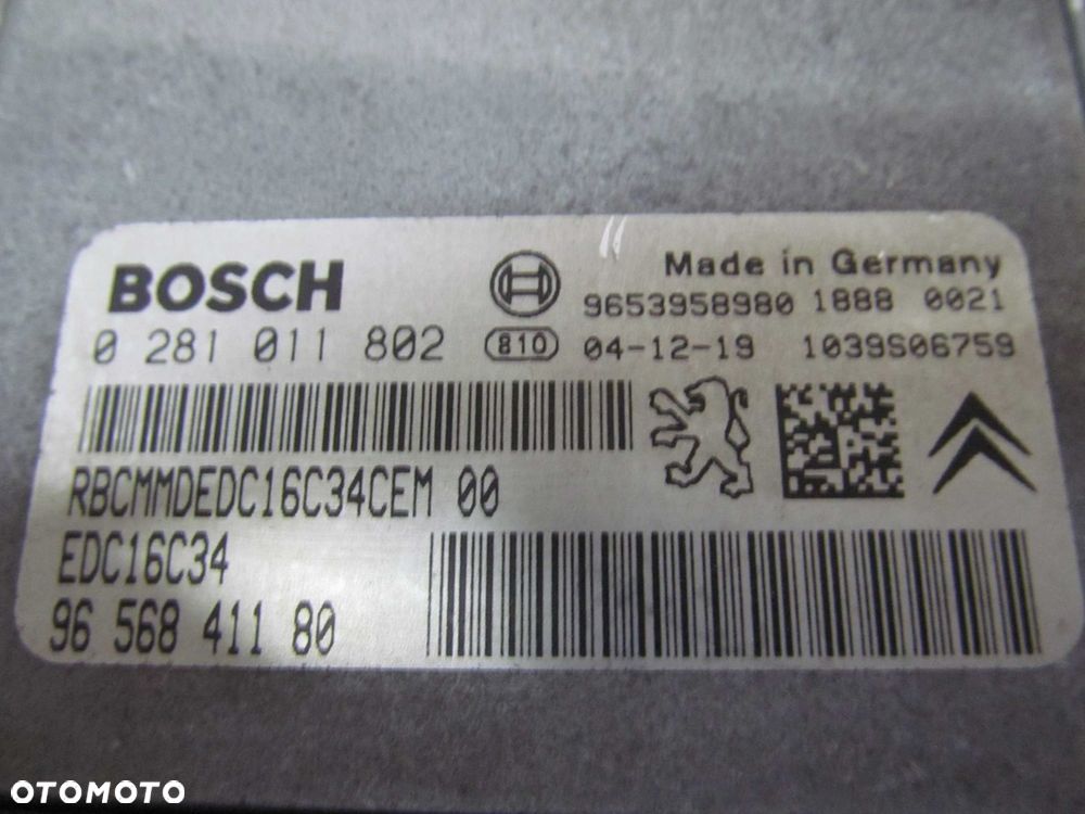 CITROEN PEUGEOT 1.6 HDI KOMPUTER STEROWNIK 0281011802 9656841180 - 5