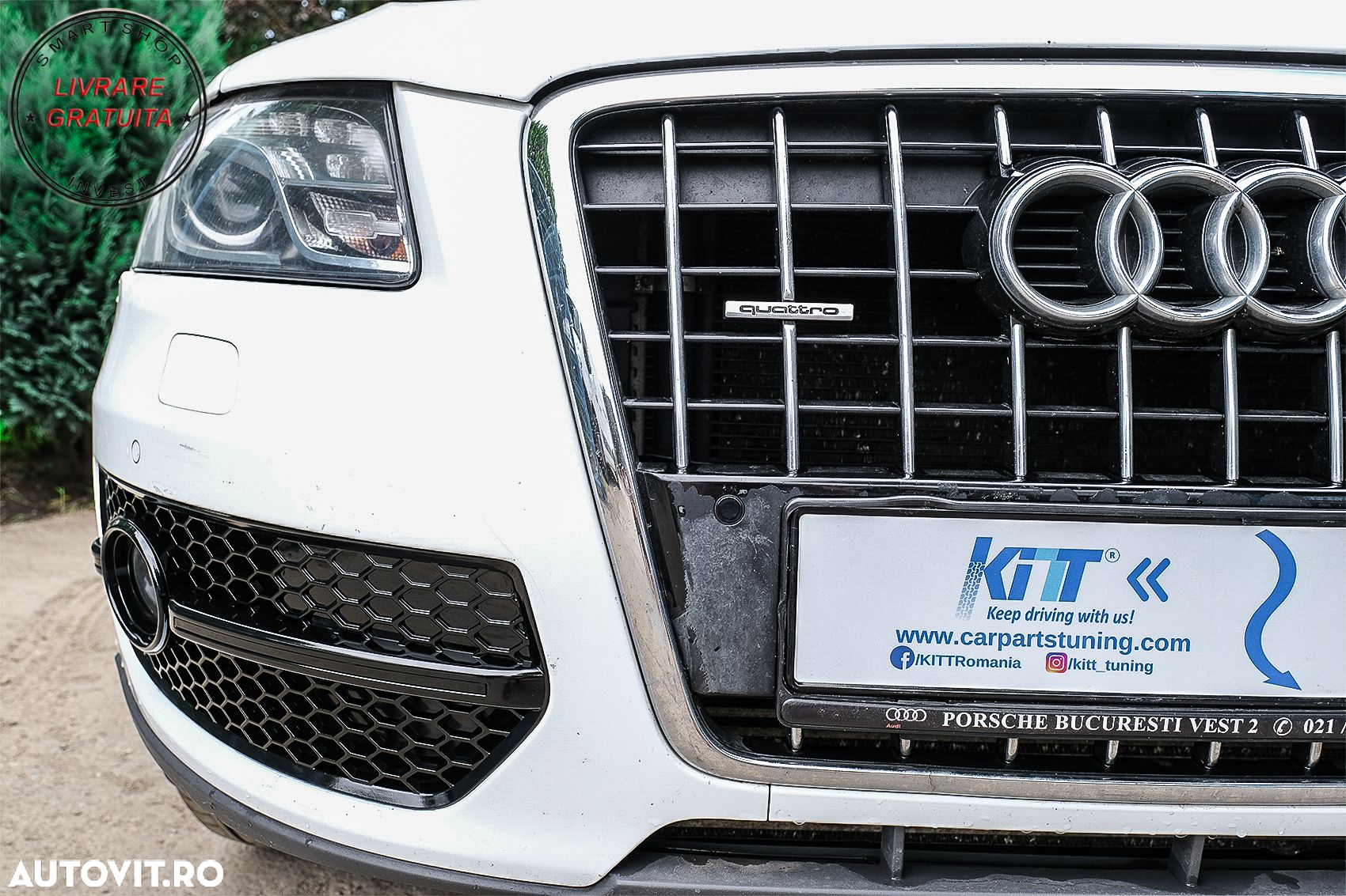Grile Laterale Audi Q5 SUV 8R (2008-2011) RS Design Negru Lucios- livrare gratuita - 7